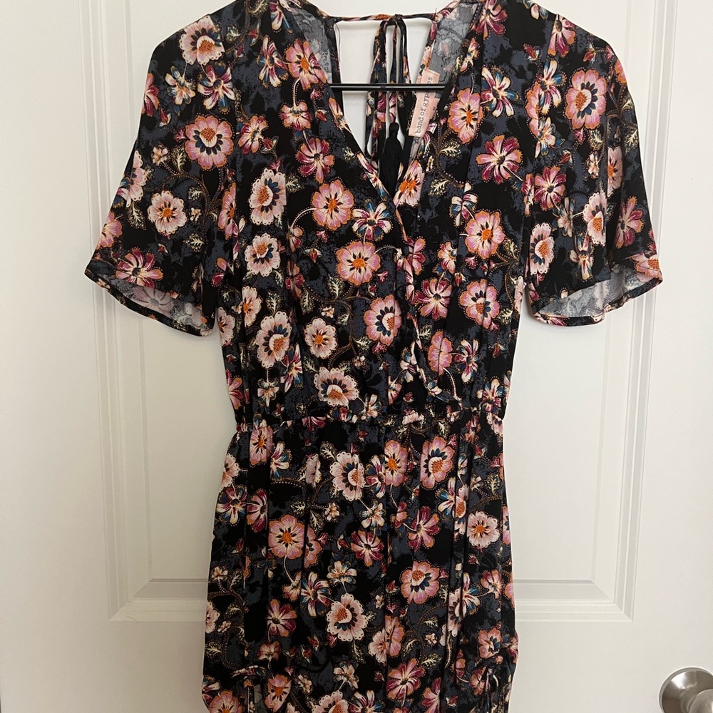 Black Floral Romper